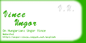 vince ungor business card